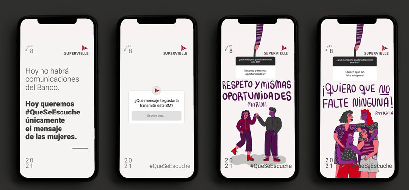 Campaña de Supervielle por el 8M creada por Together w/