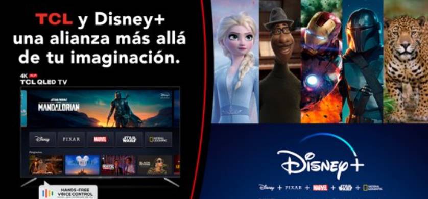 La app de Disney+ está disponible en los TCL Android TV