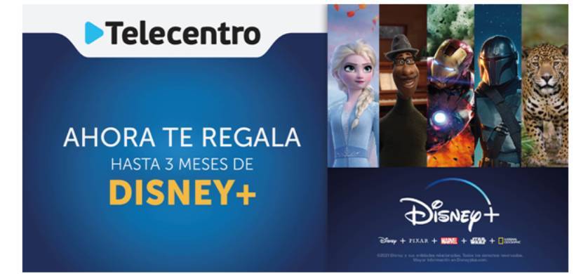 Disney+ ya está disponible para los usuarios de Telecentro