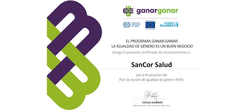 Grupo SanCor Salud fue reconocido por ONU Mujeres