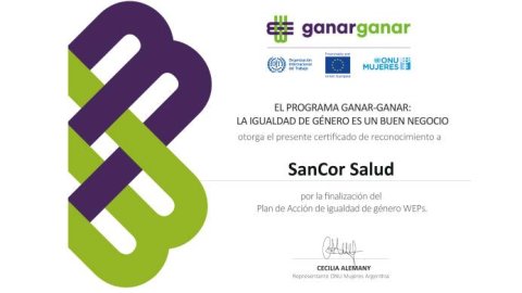 Grupo SanCor Salud fue reconocido por ONU Mujeres