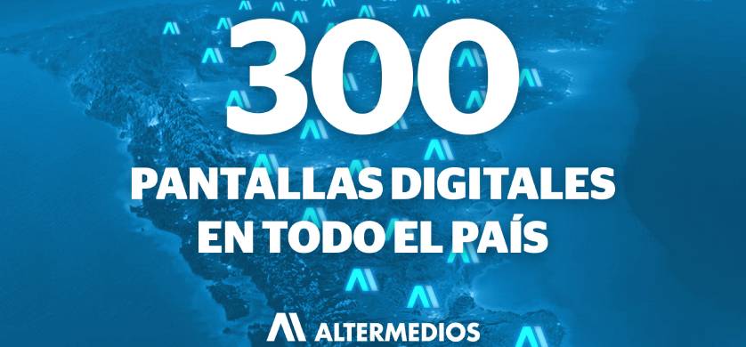 Altermedios amplía su red nacional de pantallas digitales a más de 300 dispositivos
