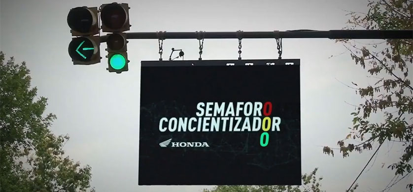 "Semáforo Concientizador", la nueva acción de Honda y Almacén