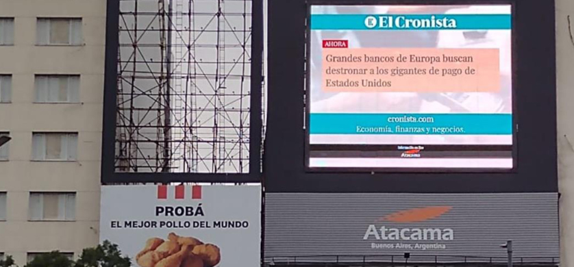 Atacama: contenido online en la vía pública de El Cronista