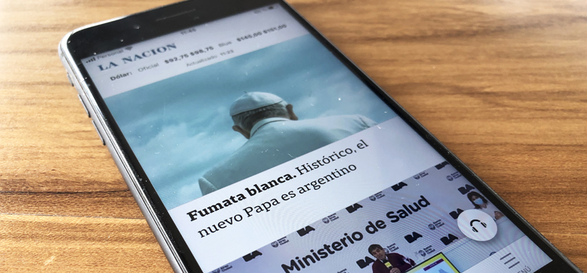 Grito/TBWA puso una noticia vieja en la home de La Nación
