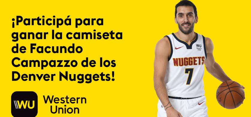 Western Union premia a sus clientes con la camiseta de Campazzo