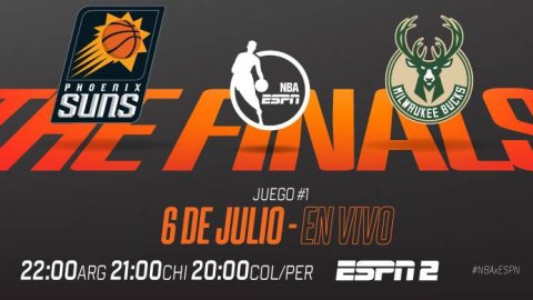 ESPN transmite la final de la NBA entre Phoenix Suns y Milwaukee Bucks