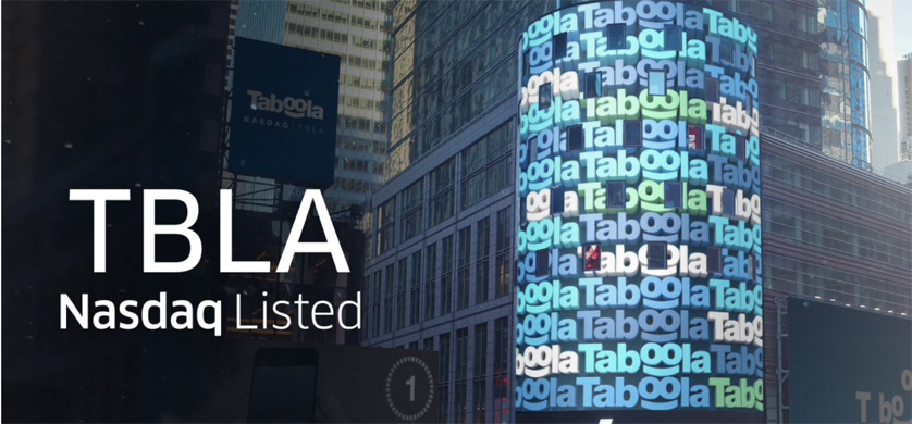Taboola empieza a cotizar en Nasdaq con el código bursátil "TBLA"