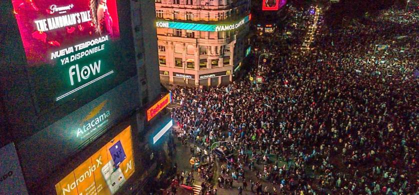 Métricas en Vía Pública: el real time de los festejos en el Obelisco
