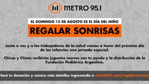 Metro y la Fundación Pediátrica Argentina invitan a regalar sonrisas para los niños