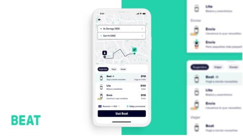 Beat rediseña la app de pasajeros para mejorar la experiencia al solicitar viajes