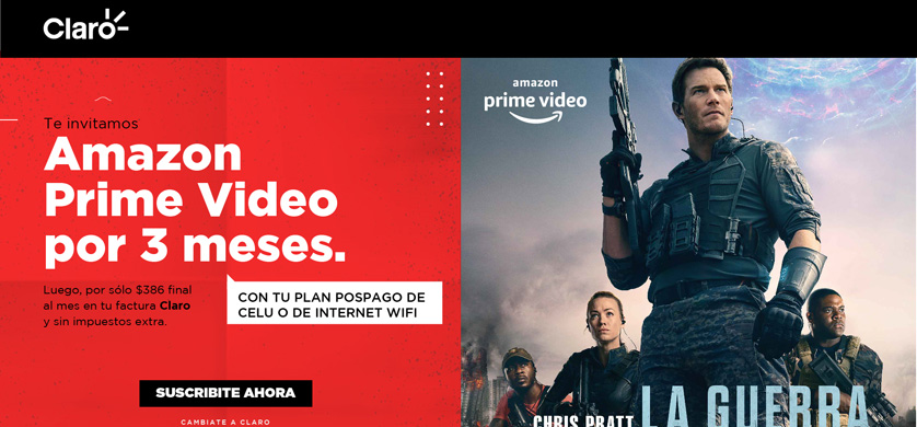 Claro suma a su oferta de contenidos Amazon Prime Video
