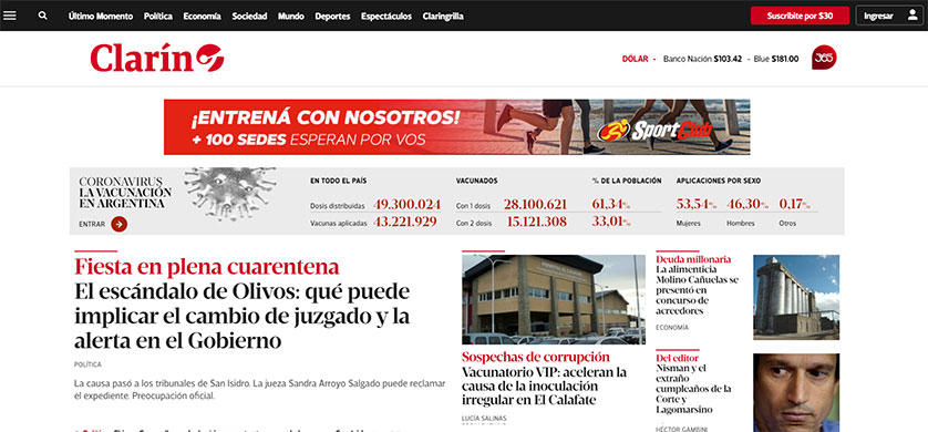 Clarín alcanzó los 400 mil suscriptores digitales
