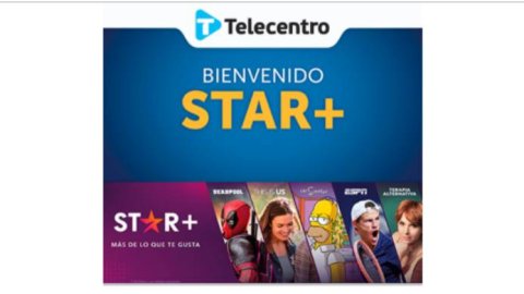 Telecentro sumó la plataforma de streaming Star+