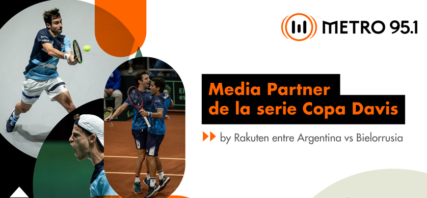 Metro 95.1 será la radio oficial del equipo argentino en la Copa Davis by Rakuten