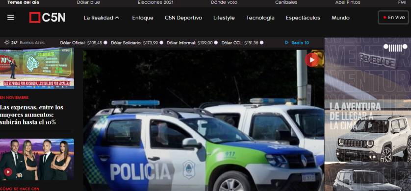 Se lanzó un nuevo portal de noticias: C5N.com