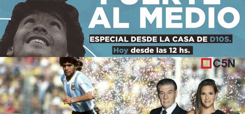 A un año de la muerte de Maradona, C5N y Radio 10 realizarán homenajes