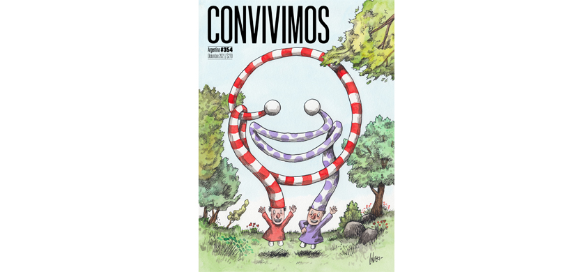 Un dibujo de Liniers es tapa de Convivimos de diciembre