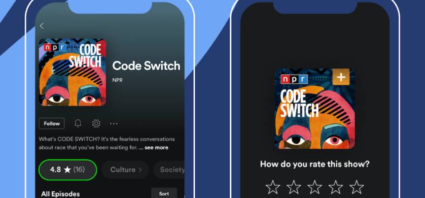 Spotify ya permite calificar tus podcasts favoritos