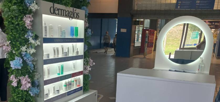 Acción de Dermaglós en los principales shoppings