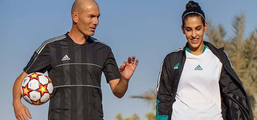 Lo nuevo de Adidas con Zinedine Zidane y Nouf Al Anzi filmado en Dubai