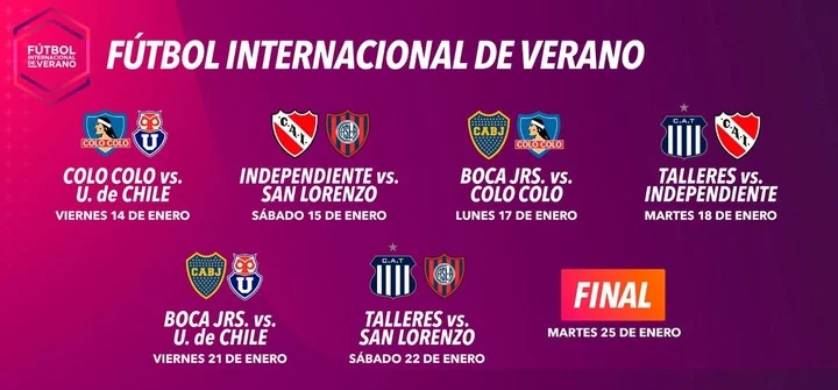 Con el superclásico chileno comienza el Torneo Internacional de Verano por STAR+
