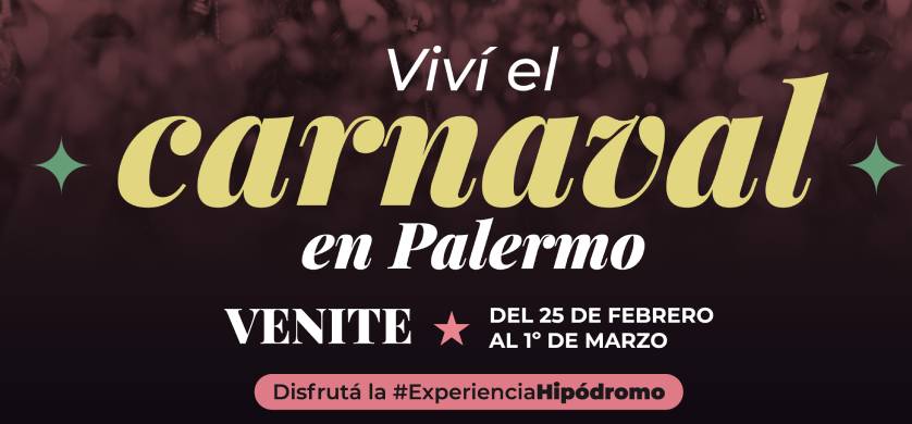 El Hipódromo de Palermo invita a celebrar el Carnaval en el corazón de la Ciudad
