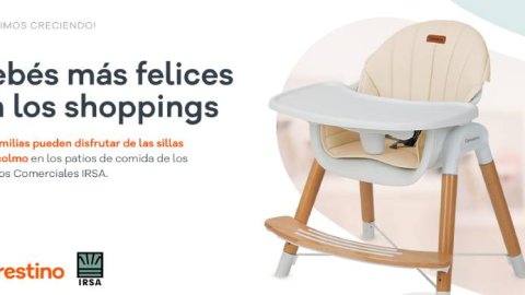 Co-branding entre Carestino e IRSA: sillas de comer en shoppings