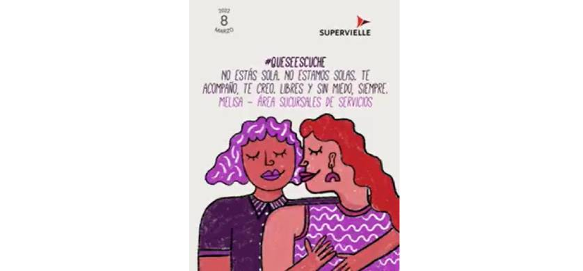 Campaña de Supervielle creada por Together w/ por el día de la mujer