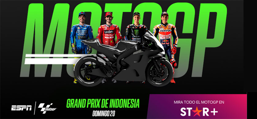 El MotoGP de Indonesia y la IndyCar Series en Texas en vivo por STAR+
