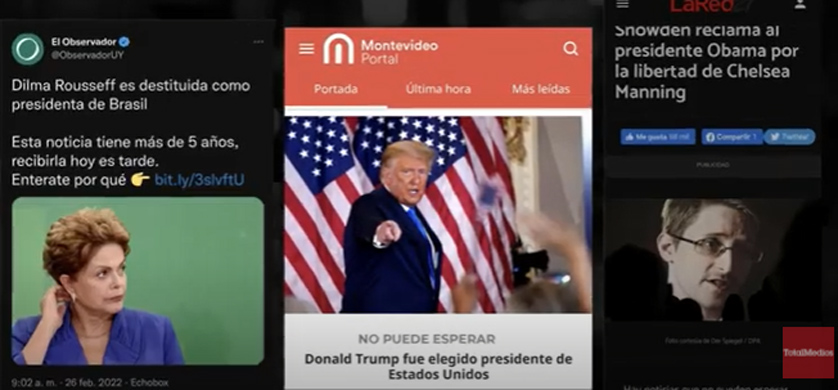 Los titulares de los medios se llenan de noticias antiguas
