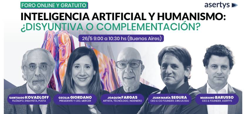 Asertys organiza un foro gratuito sobre inteligencia artificial y humanismo