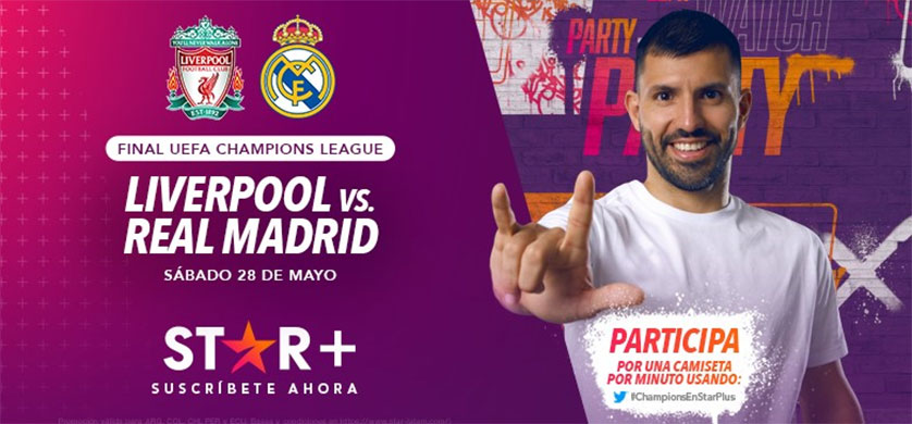 Kun Agüero por STAR+ en la final de la Champions League