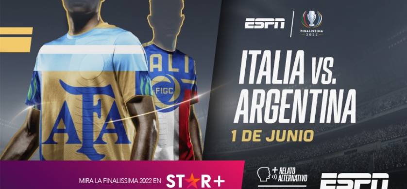 Star+ transmite la Finalissima entre Italia y Argentina con relato alternativo