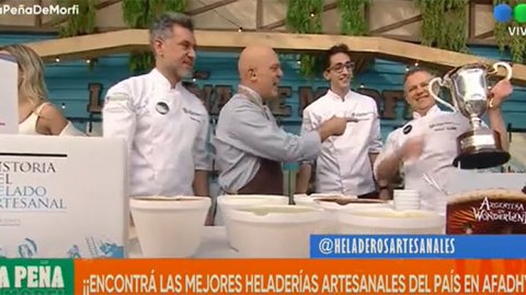 Fefer Media auspició la visita de los Campeones del Helado Artesanal en la Peña del Morfi