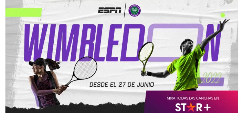 ESPN y Star+ transmitirán en vivo Wimbledon 