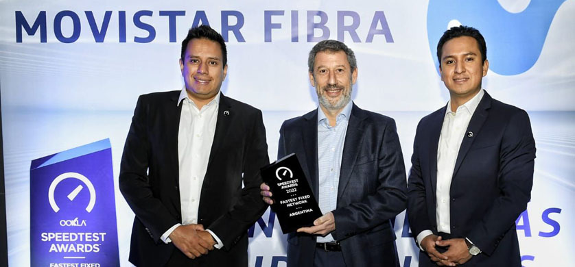 Movistar Fibra fue premiada como la Internet más rápida de Argentina