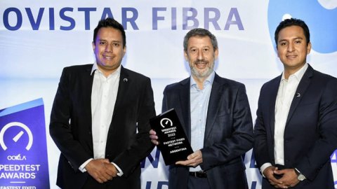 Movistar Fibra fue premiada como la Internet más rápida de Argentina