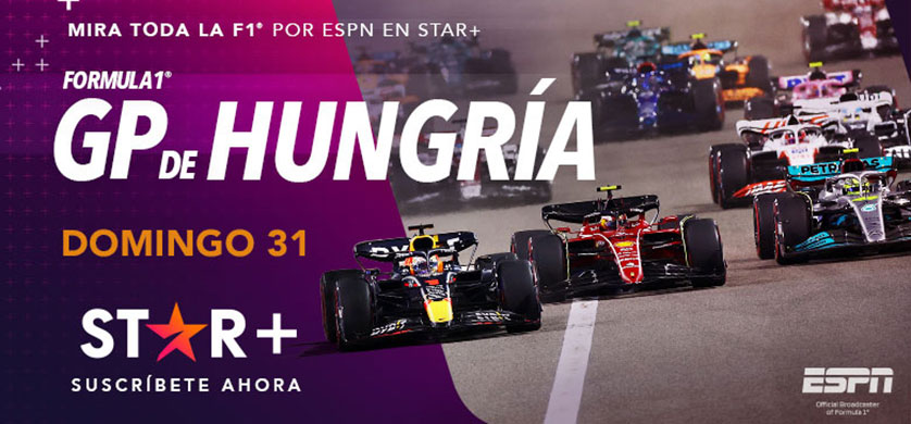 STAR+ transmite en vivo el GP de Hungría de F1