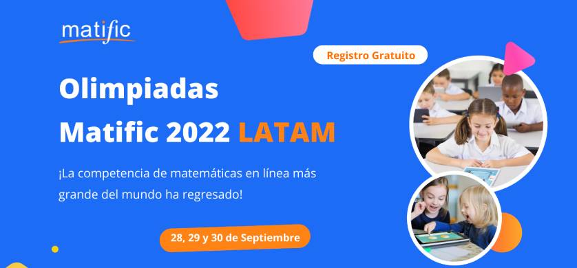 En septiembre se realizarán la competencia de matemáticas Olimpiadas Matific 2022
