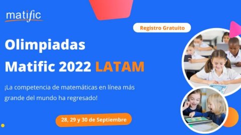En septiembre se realizarán la competencia de matemáticas Olimpiadas Matific 2022