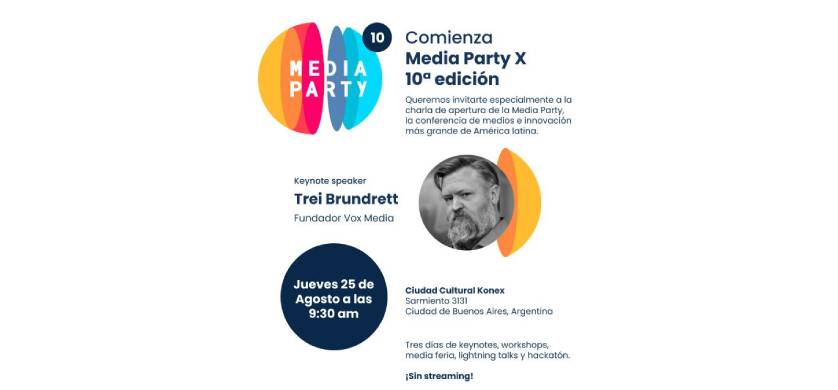 Se realizará esta semana la 10° edición de la Media Party en Buenos Aires
