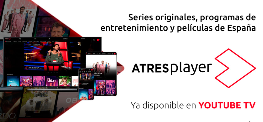 ATRESplayer ya está disponible en YouTube TV