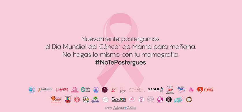 Grey Argentina junto a LALCEC y 30 ONGs postergan el Día del Cáncer de Mama