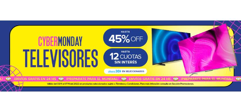 En el año del Mundial, aumentó la venta de televisores más de un 40% durante el CyberMonday