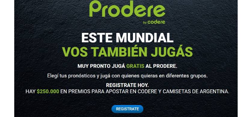 Codere lanzó su campaña mundialista y su Prodere