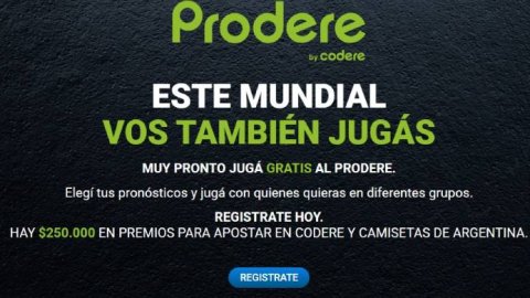 Codere lanzó su campaña mundialista y su Prodere