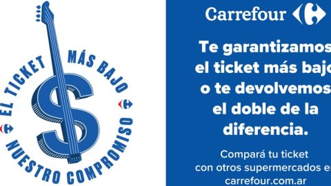 Carrefour se compromete a tener el ticket más bajo del mercado o devuelve el doble