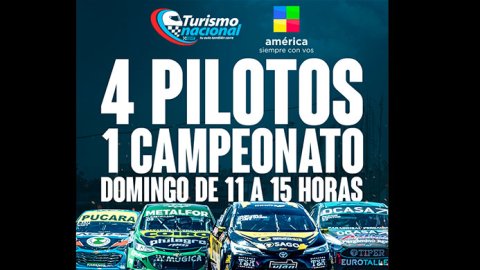 América transmitirá este domingo en vivo el Gran Premio Coronación de Turismo Nacional 
