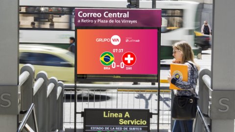 El Mundial se vive en las pantallas digitales de Grupo Vía